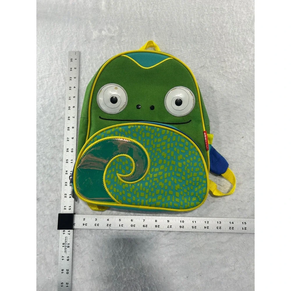 Skip Hop Zoo Little Kid Backpack Chameleon Green Blue Animal School Bag